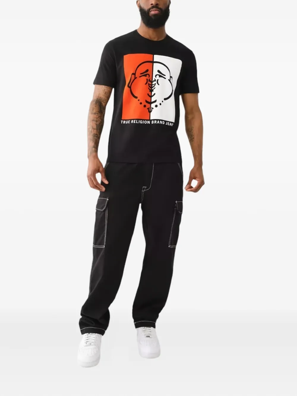 True Religion cargo pocket contrast-stitching trousers | Regular-Fit & Straight Leg Pants | Image 2