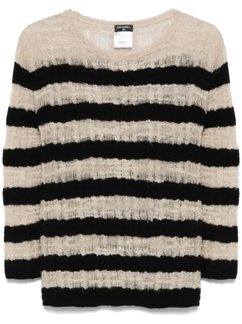 CHANEL Pre-Owned 2010s striped sweater