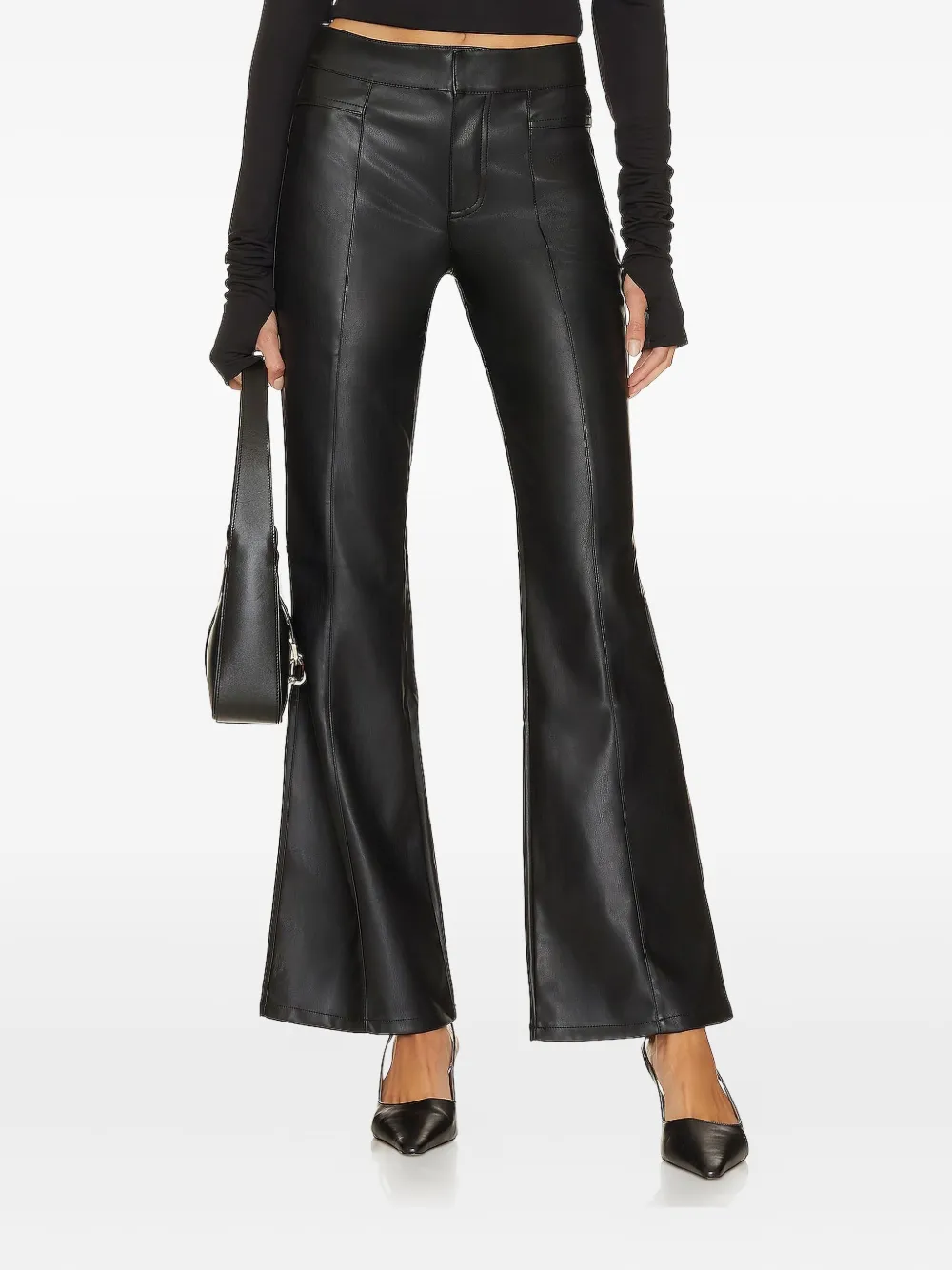 Free People Flared Trousers In Black