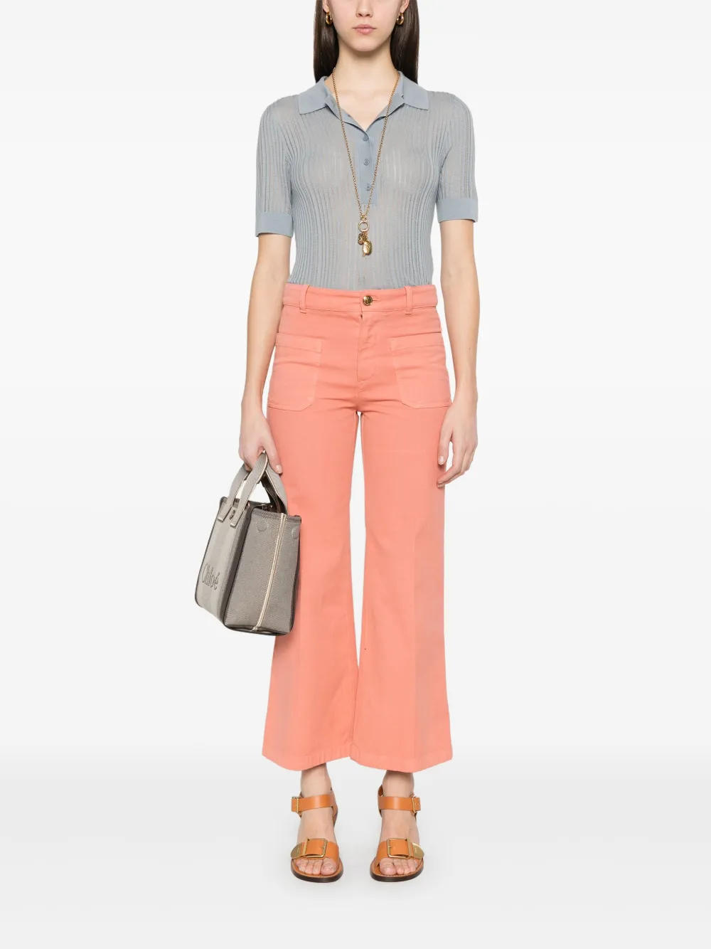 Chloé Cropped broek - Oranje