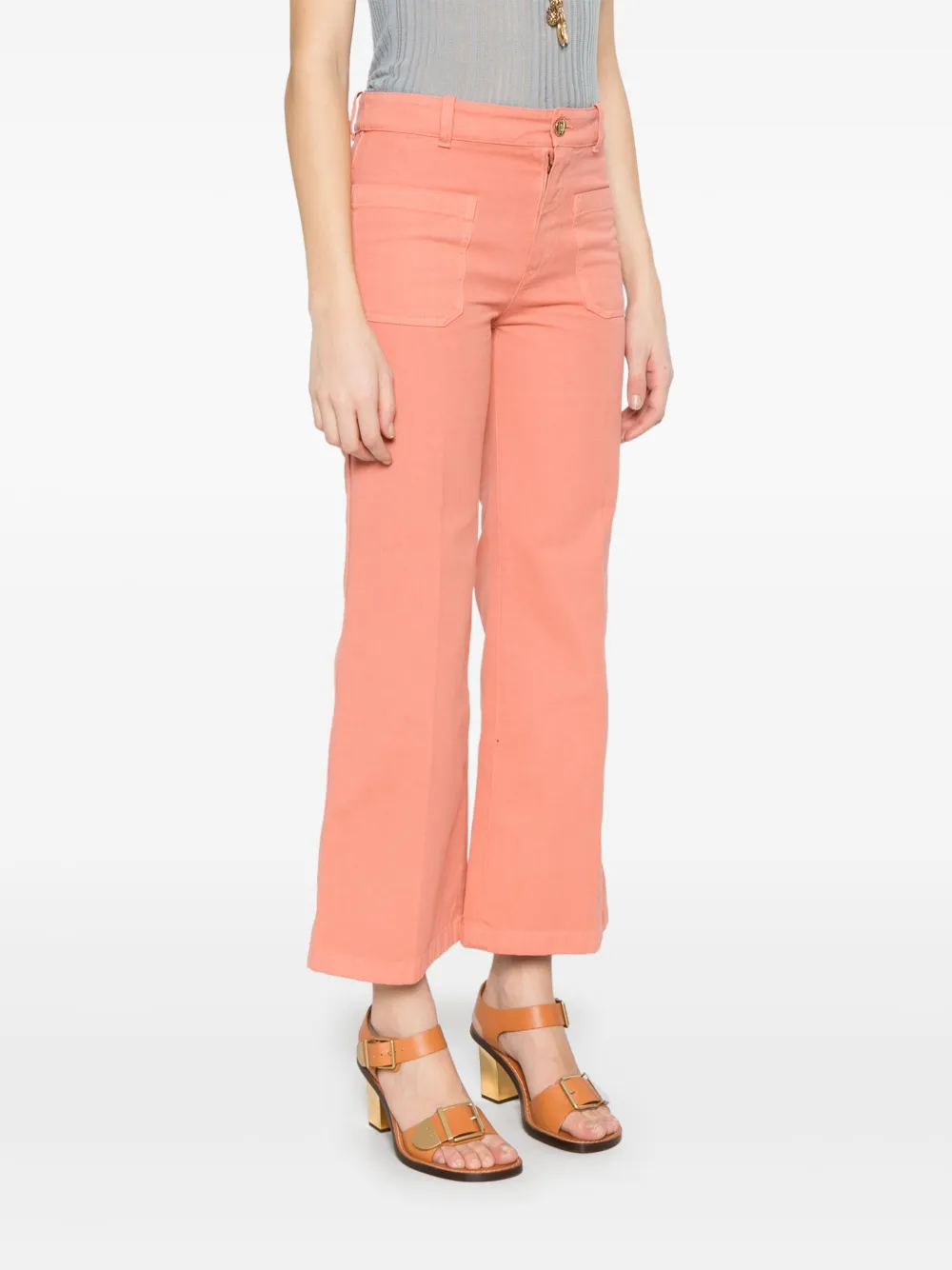 Chloé Cropped broek Oranje