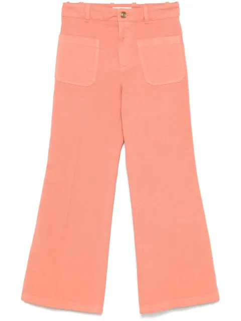 Chloé pantalones bootcut con diseño capri