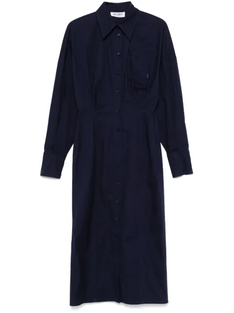 The Attico vestido midi con diseño pliegues