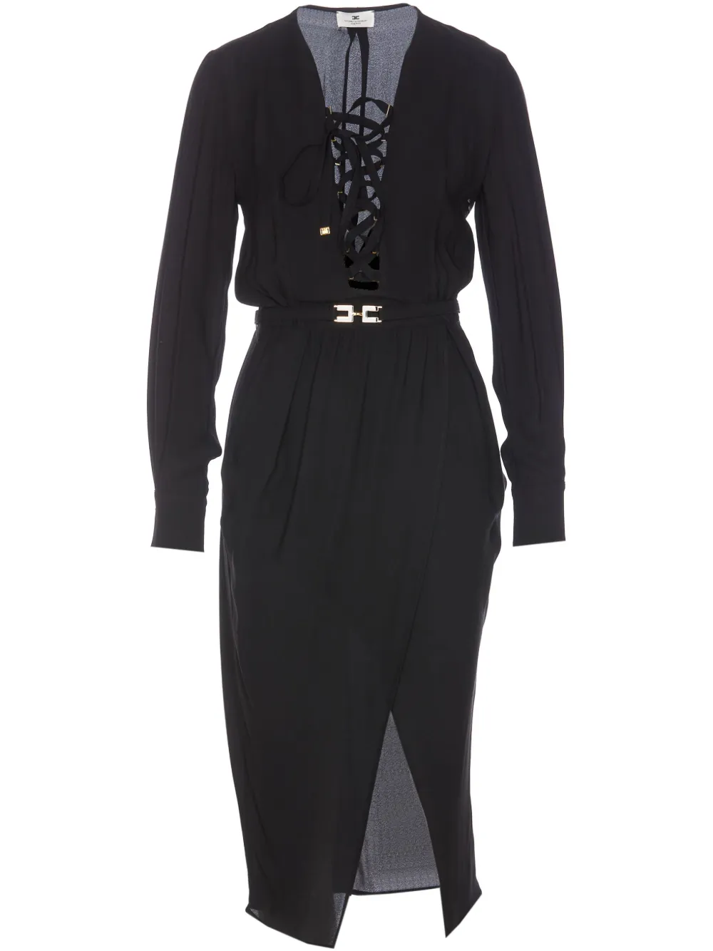 Elisabetta Franchi Jurk met kant Zwart