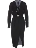 Elisabetta Franchi lace-up dress - Black