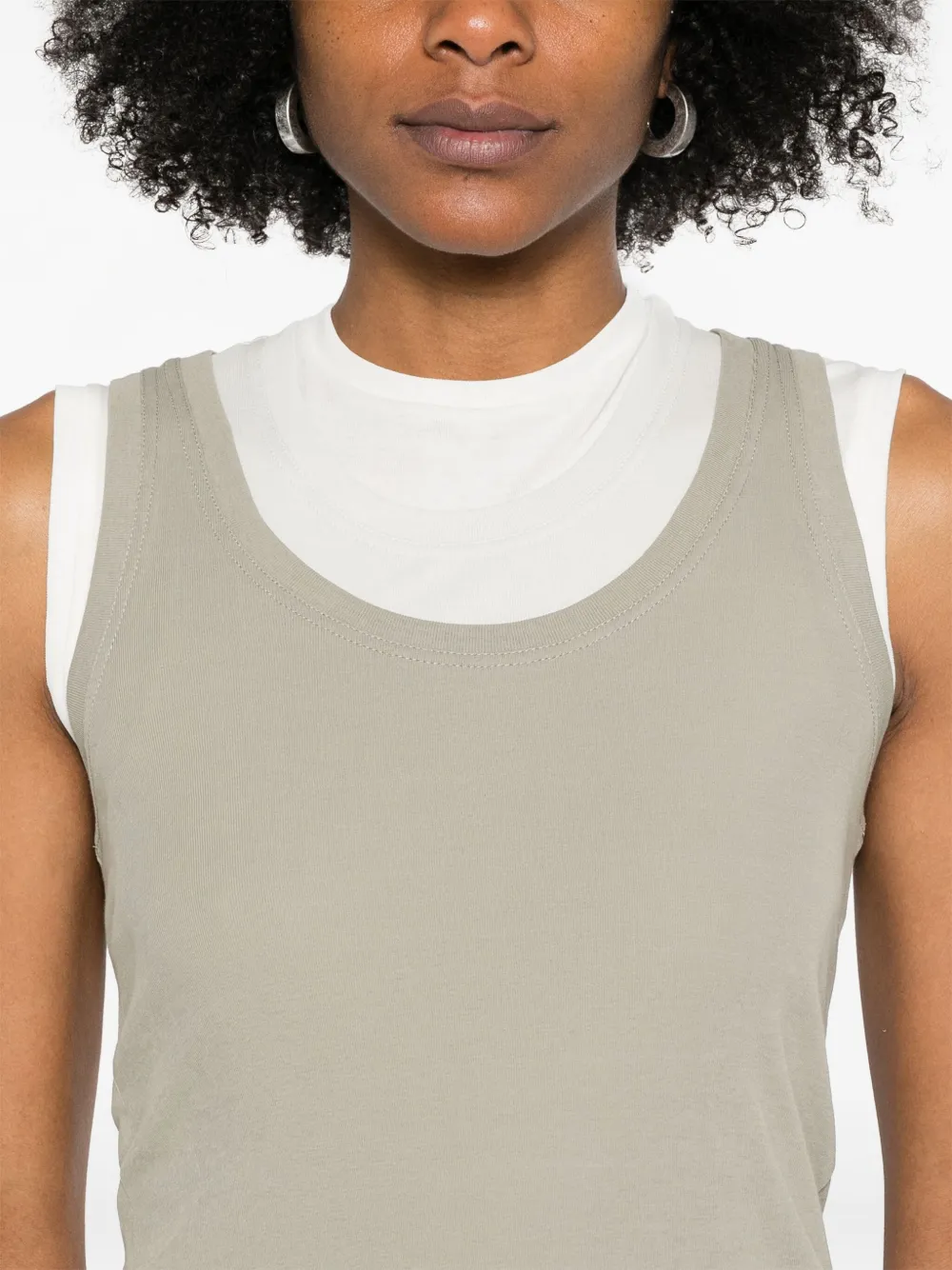 Jil Sander Gelaagde tanktop Wit