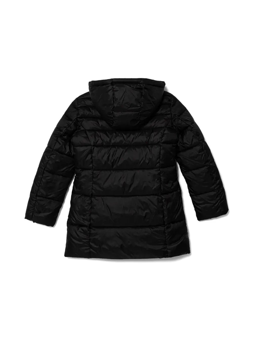 Emporio Armani Kids Gewatteerd jack met logoprint Zwart