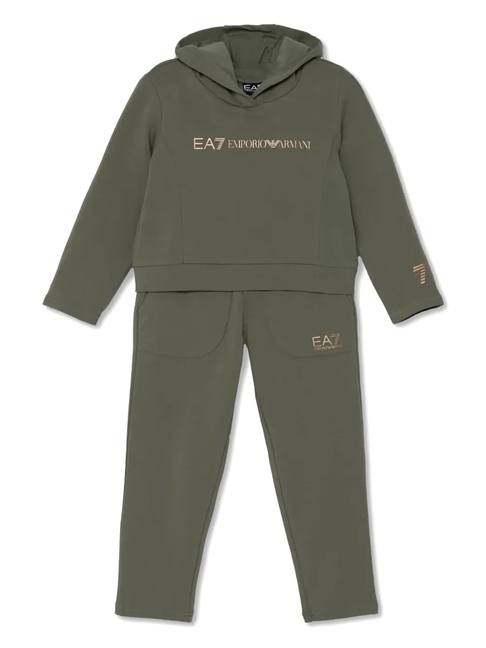 Shop Ea7 Logo-print Tracksuit In Green