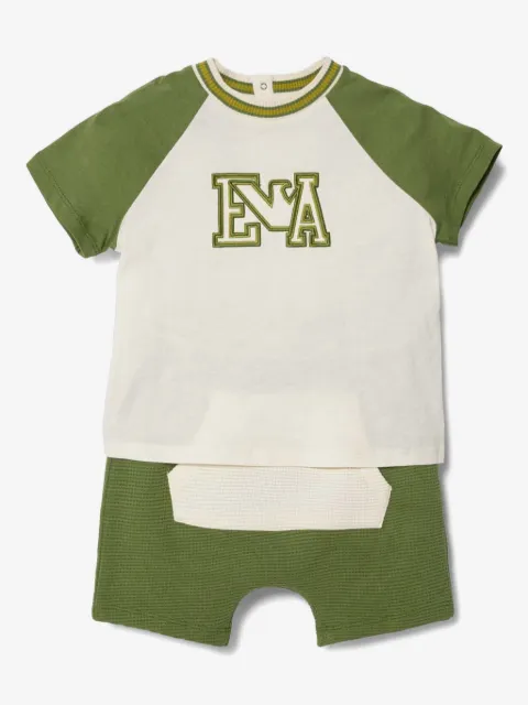 Emporio Armani Kids Conjunto de camiseta e bermuda