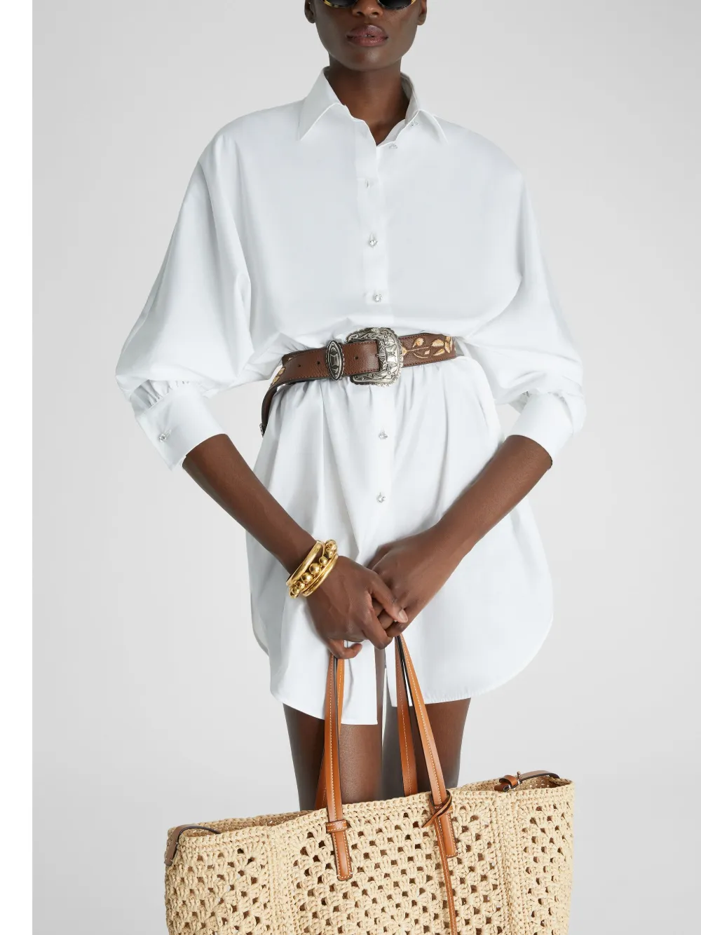 Ermanno Scervino Popeline blouse met verfraaide knopen Wit