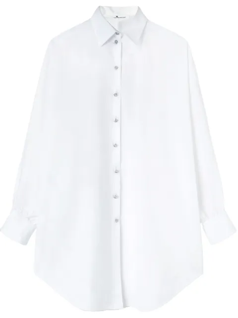 Ermanno Scervino camisa de popelina con botones de joyas