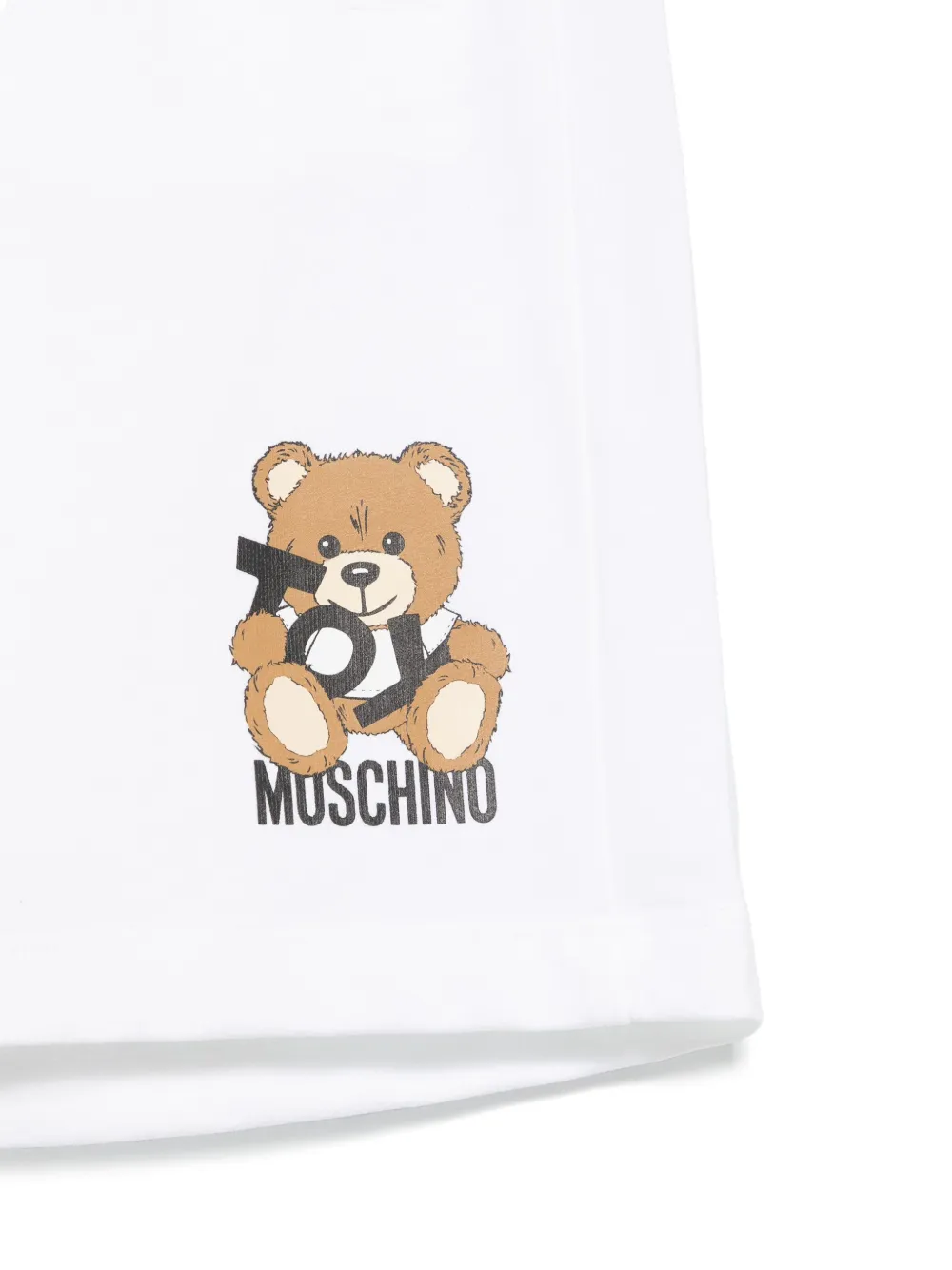 Moschino Kids Shorts met Leo Teddy-print Wit