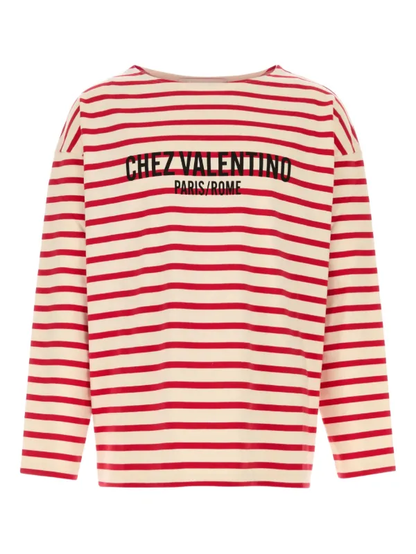 バレンチノ シェ・ヴァレンティノプリントのレッドTシャツ SS25 Valentino Garavani シェ プリントTシャツ | レッド | FARFETCH JP