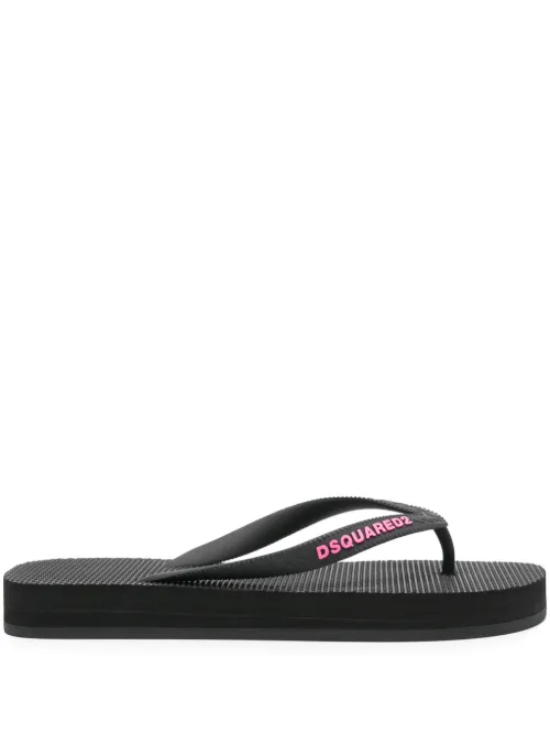DSQUARED2 tongs à logo - Noir - DSQUARED2 - Modalova