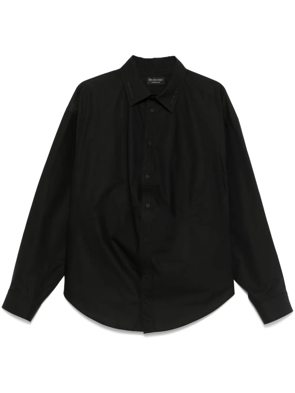 Balenciaga Blouse met geborduurd logo Zwart