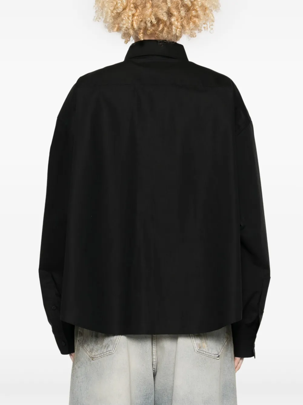 Balenciaga Blouse met geborduurd logo Zwart