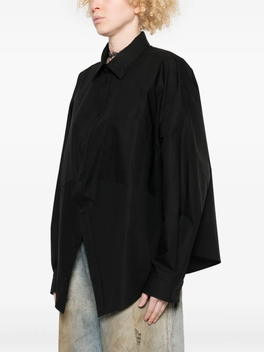 Balenciaga Blouse met geborduurd logo Zwart