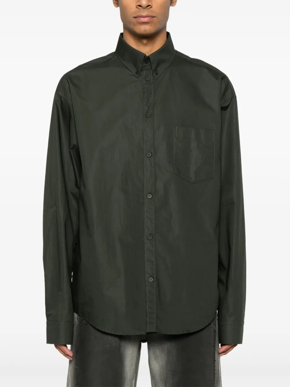 Balenciaga Overhemd met logoprint Groen