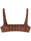 Ermanno Scervino striped cropped top - Brown