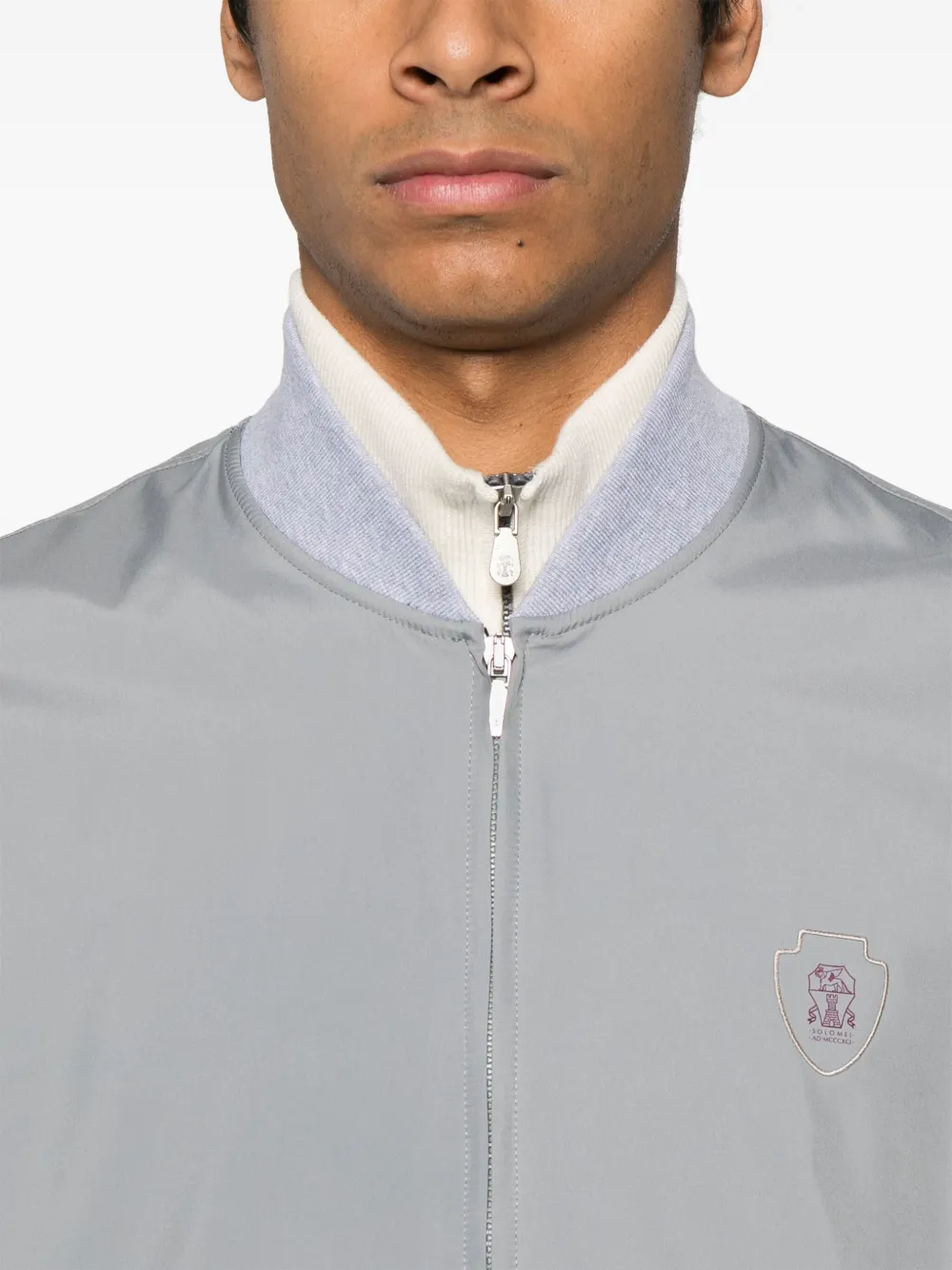Brunello Cucinelli Gilet met logoprint Grijs