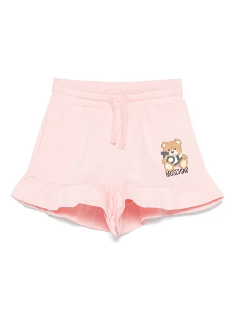 Moschino Kids Leo Teddy-print shorts