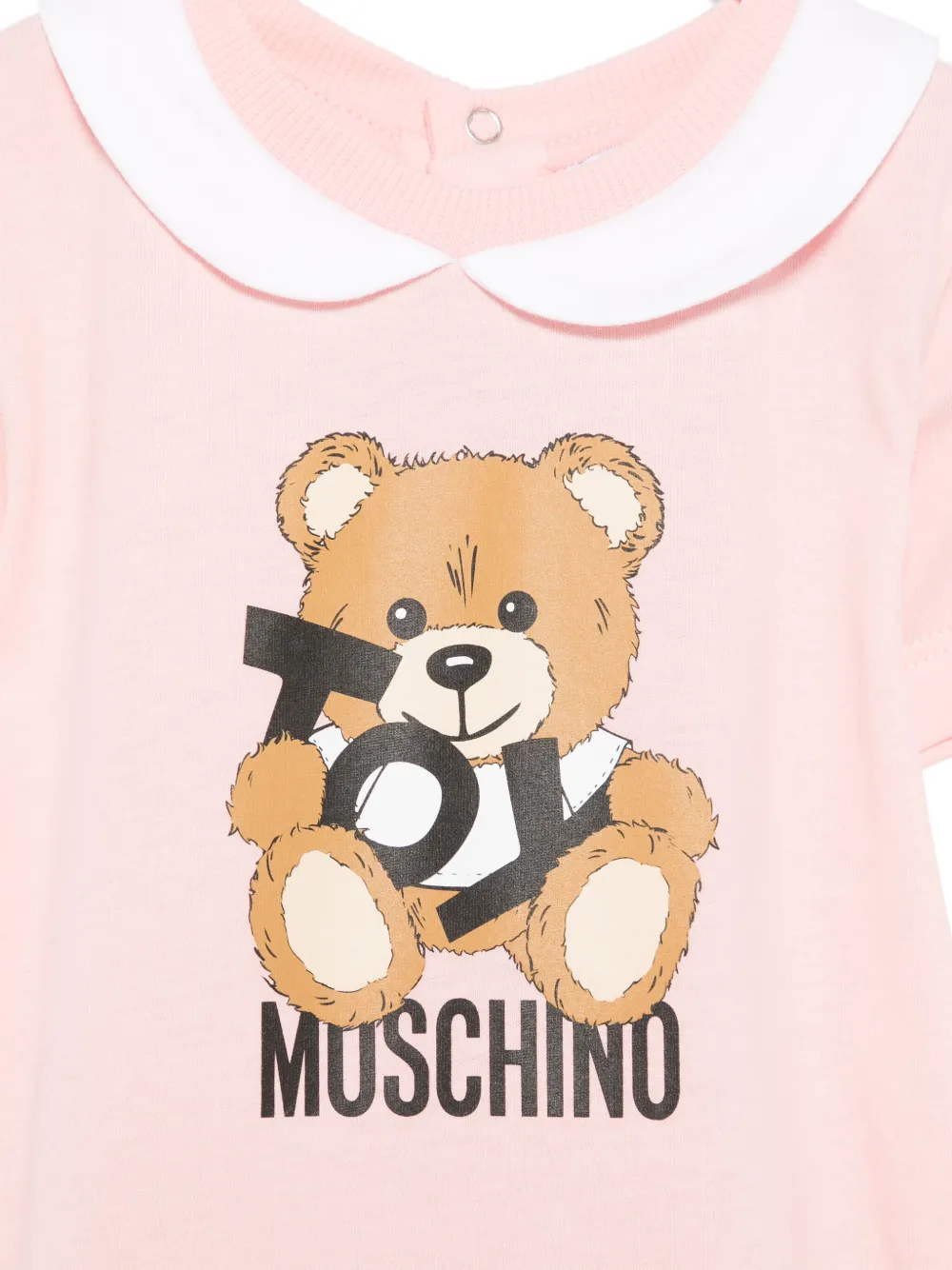 Moschino Kids Romper met print Roze