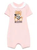 Moschino Kids Leo Teddy-print romper - Pink