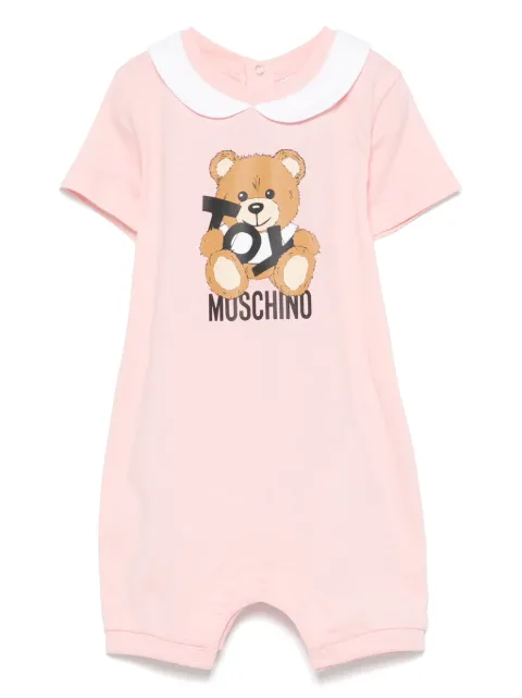Moschino Kids Leo Teddy-print romper