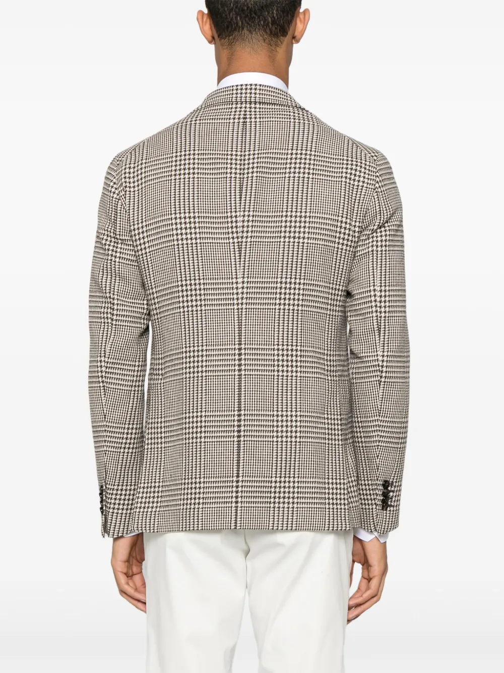 Tagliatore Blazer met pied-de-poule print Bruin
