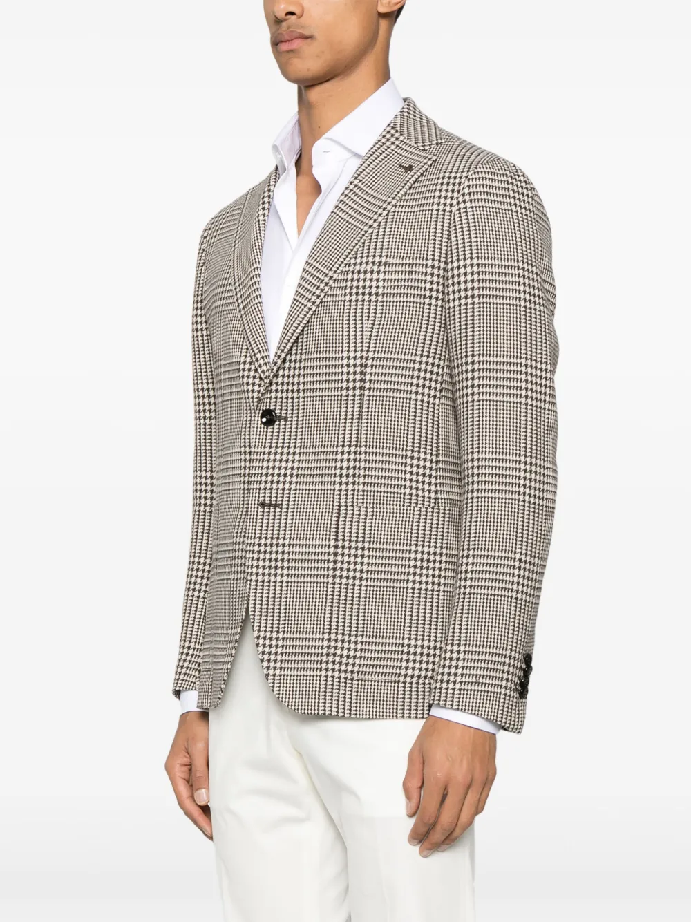 Tagliatore Blazer met pied-de-poule print Bruin