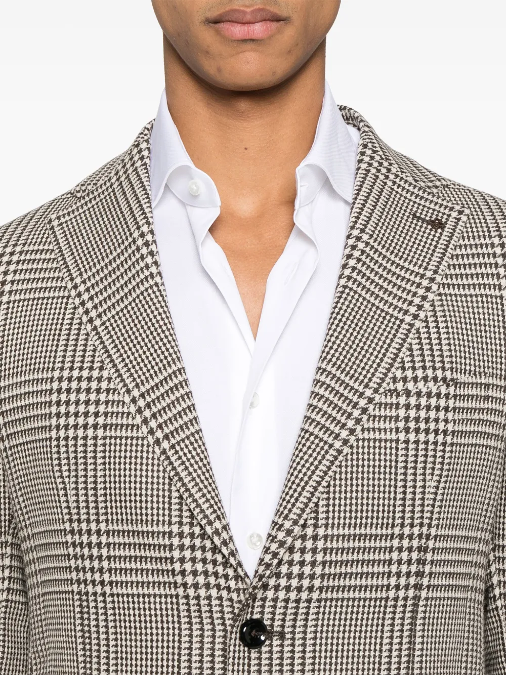 Tagliatore Blazer met pied-de-poule print Bruin