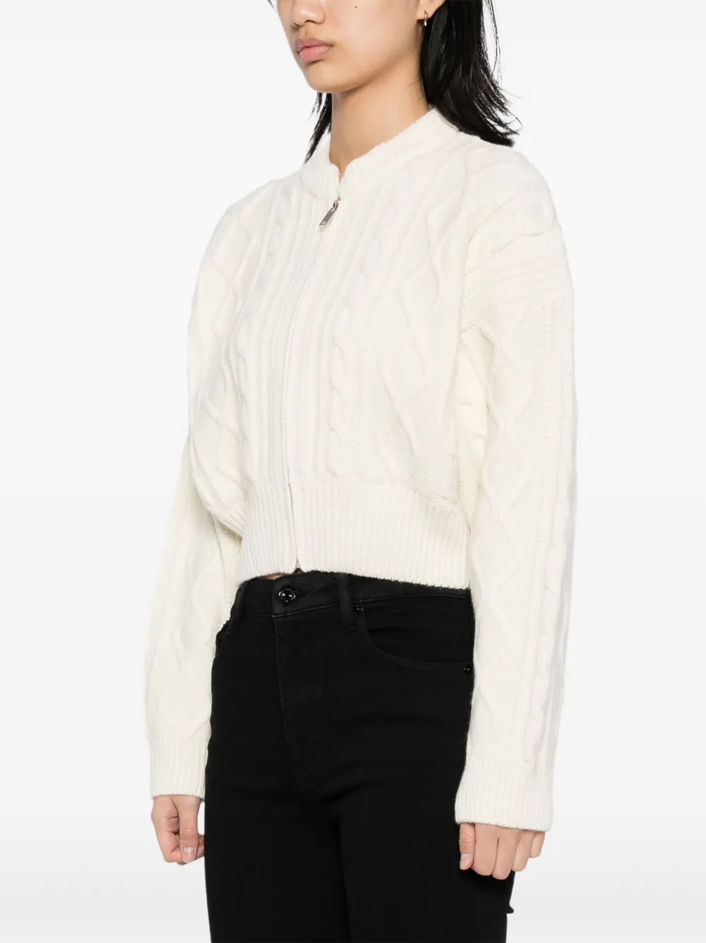 FRAME Kabelgebreid vest Beige