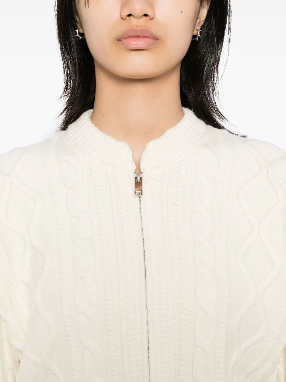 FRAME Kabelgebreid vest Beige