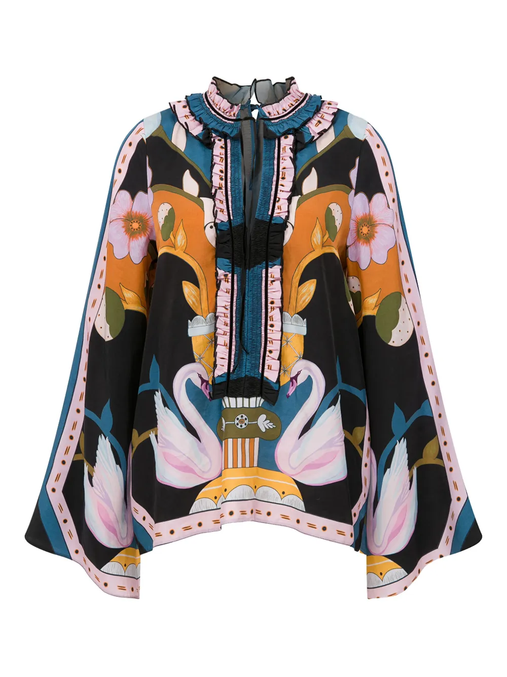 LUG VON SIGA Top Tess con stampa - Nero