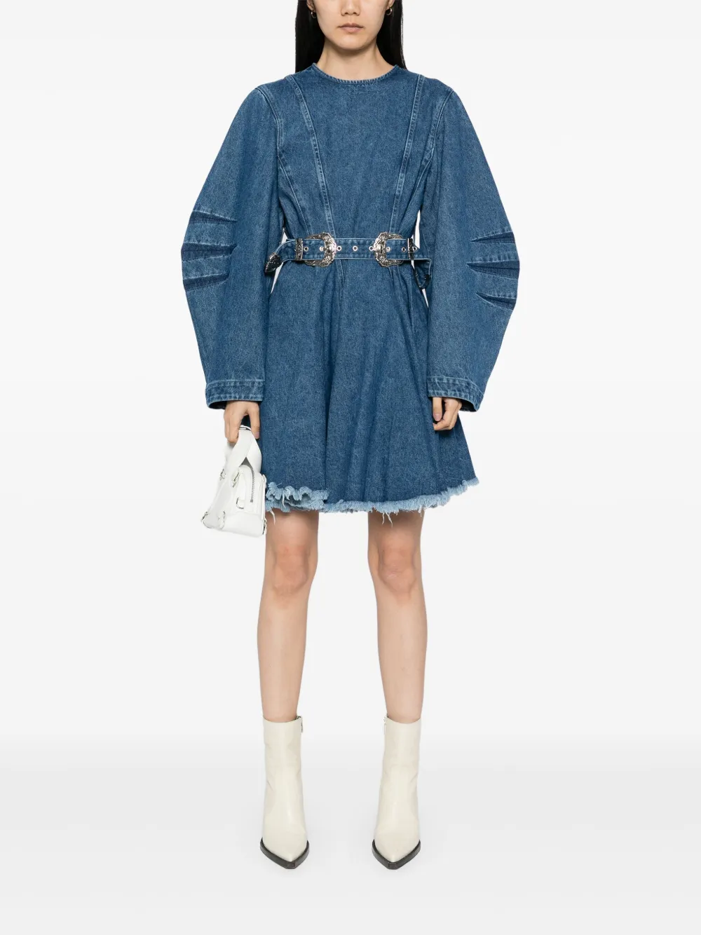 Marques'Almeida Denim mini-jurk - Blauw