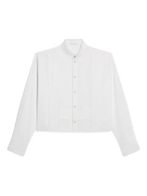 Helmut Lang collarless tux shirt