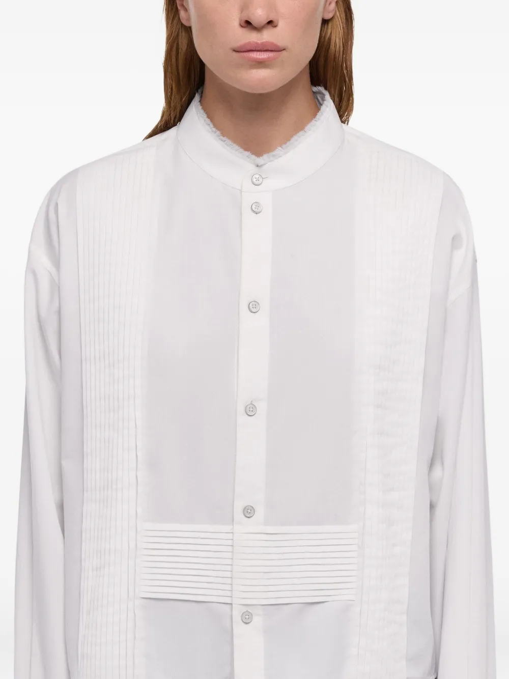 Helmut Lang Kraagloze blouse Wit