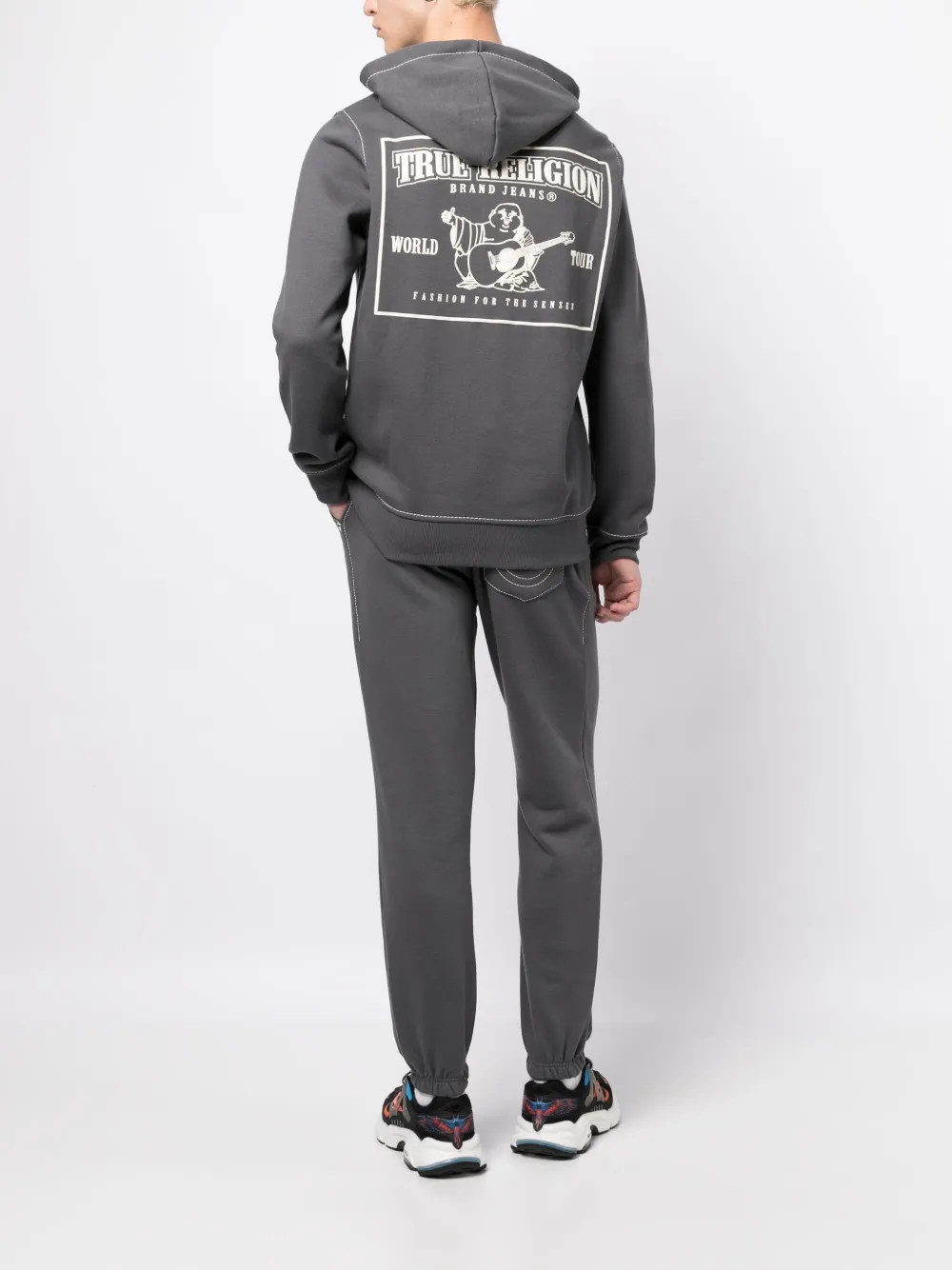 True Religion Hoodie met rits Grijs