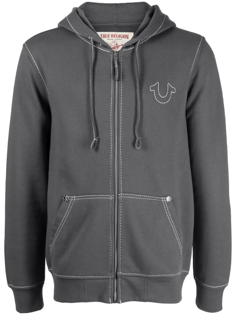 True Religion Hoodie met rits Grijs