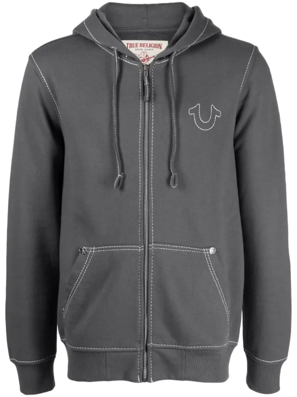 セール! True Religion 人気 BIG T ZIP ジップ フーディー CROP BIG T ZIP HOODIE | True Religion