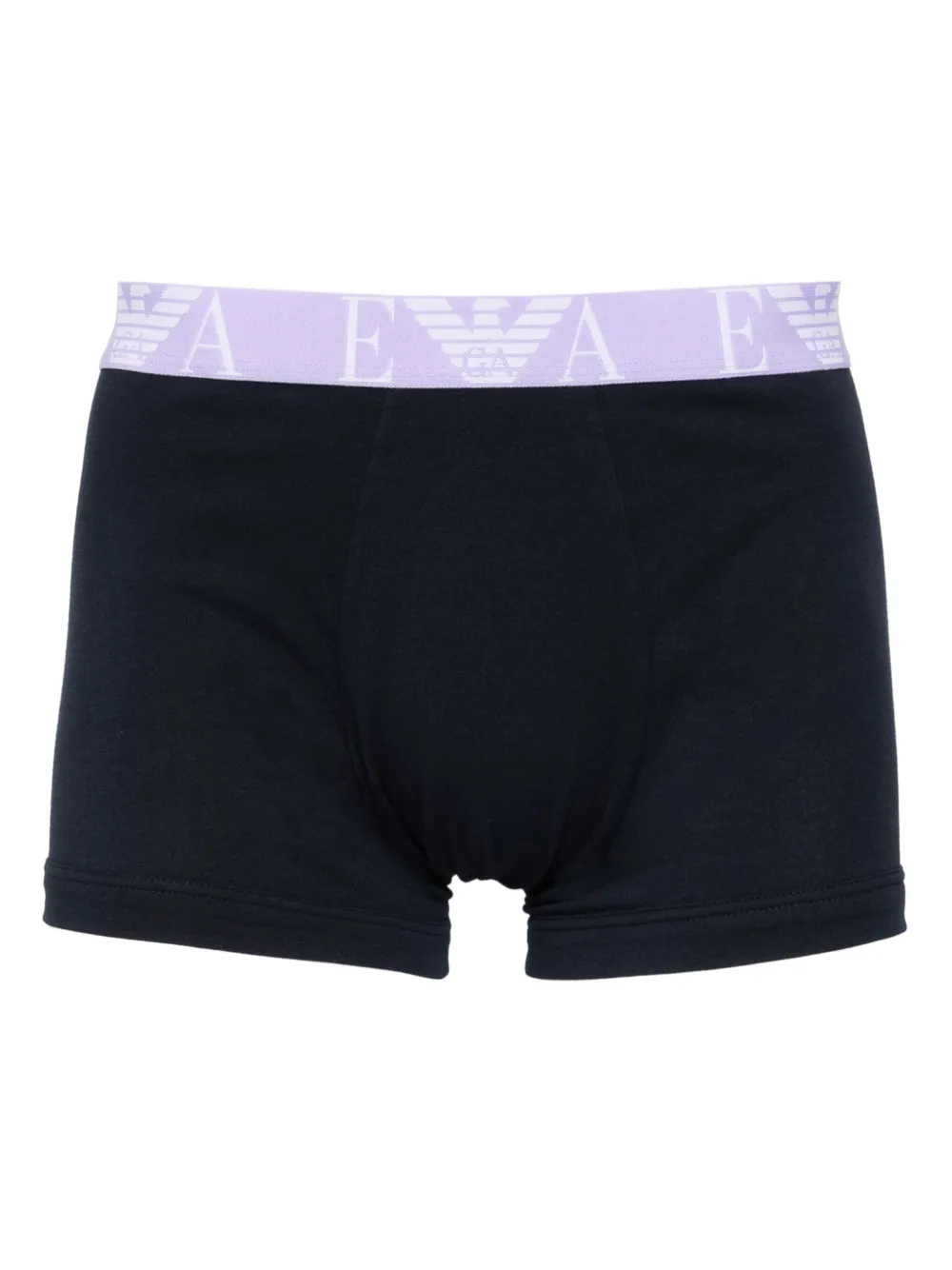 Emporio Armani Drie boxershorts met logo Blauw