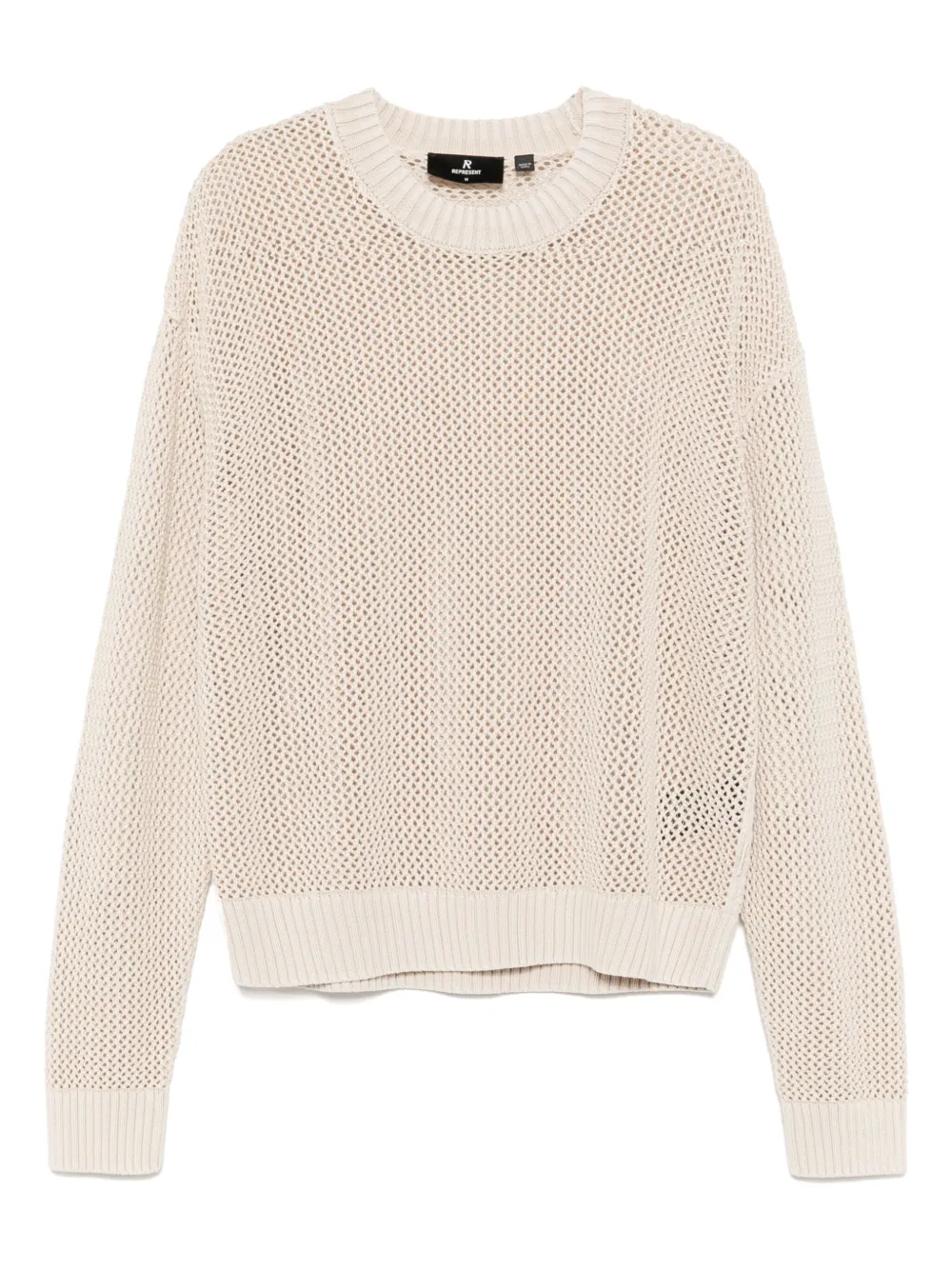 Represent open gauge knit jumper | Neutrals | Image 1