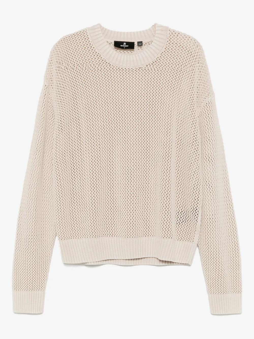 Represent open gauge knit jumper | Neutrals | Image 1