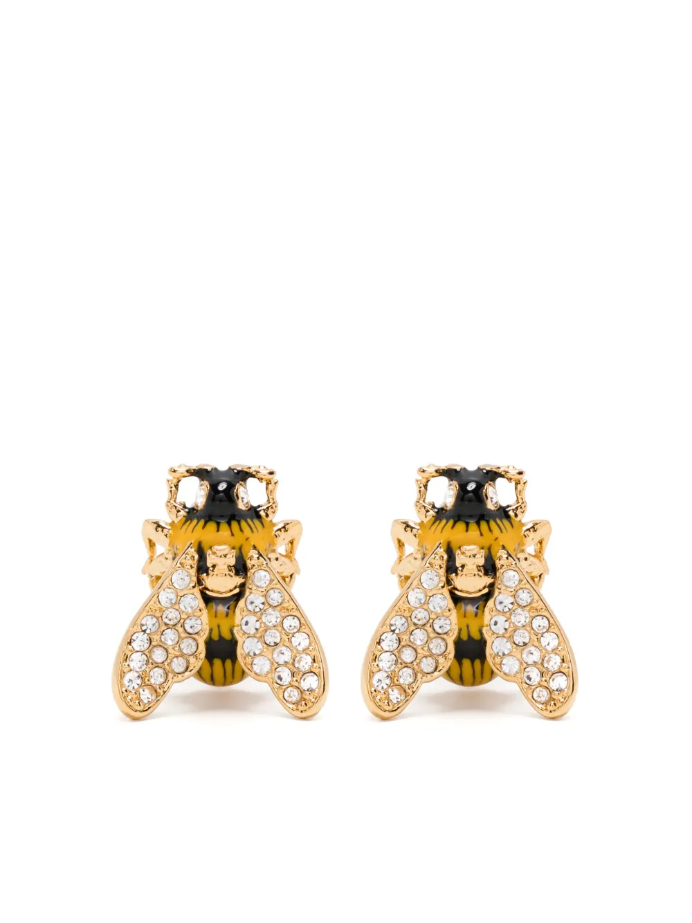 Vivienne Westwood Bumble Bee ピアス Vivienne Westwood: Gold Bumble Bee Earrings | SSENSE