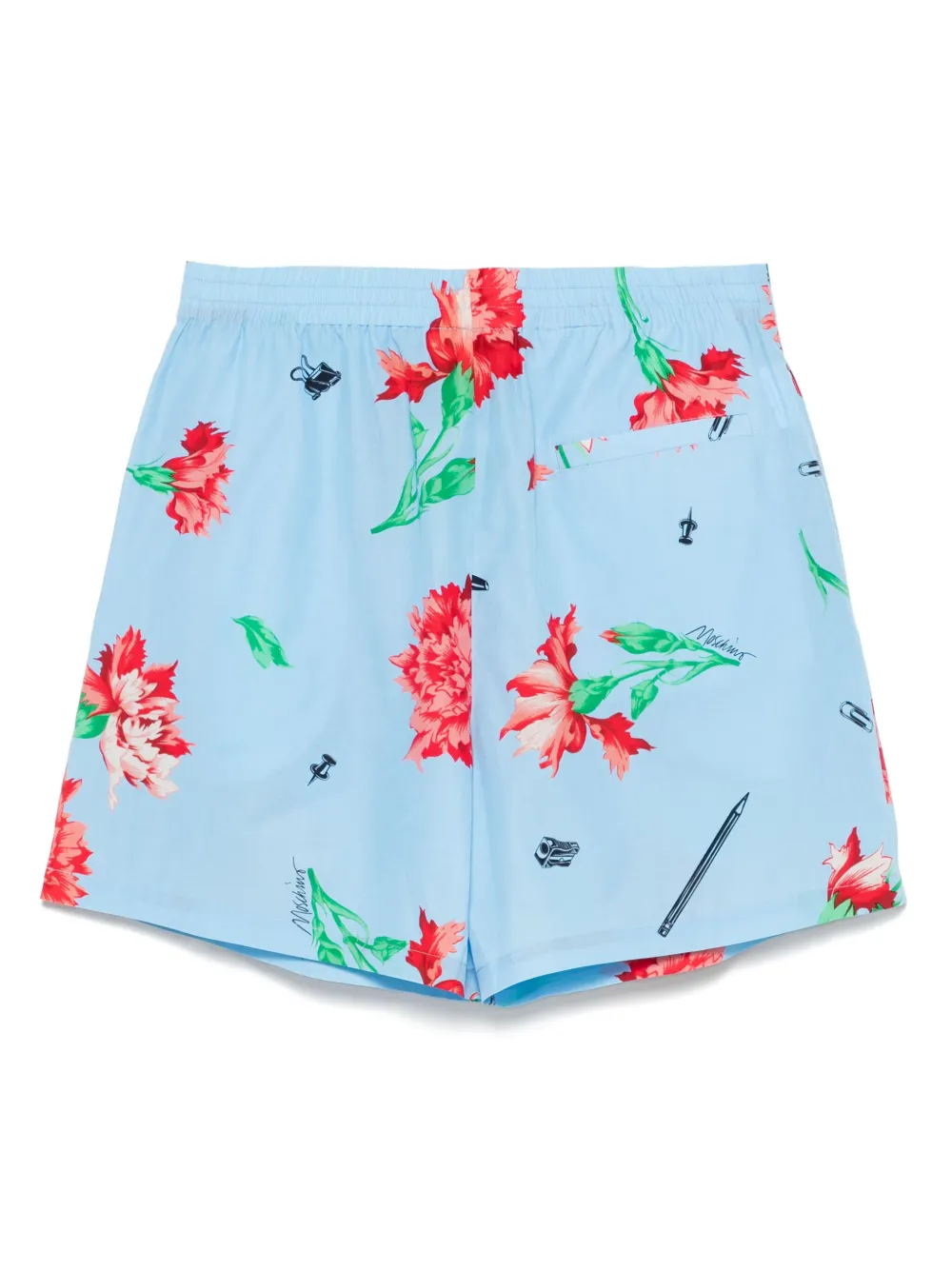 Moschino floral-print shorts - Blauw