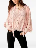 Free People balloon-sleeve blouse - Pink
