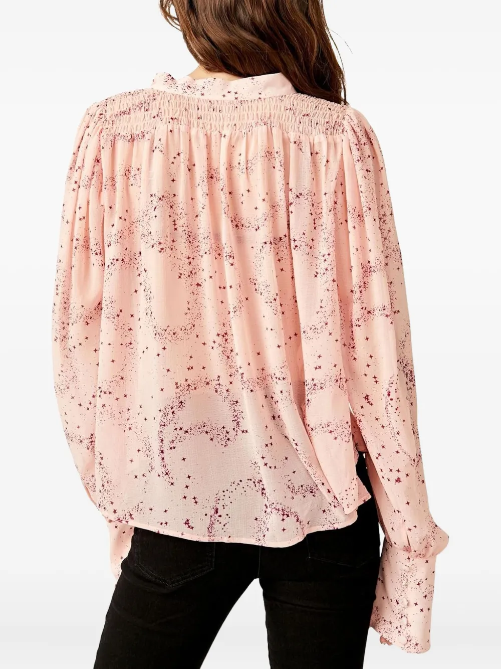 Free People Blouse met ballonmouwen - Roze