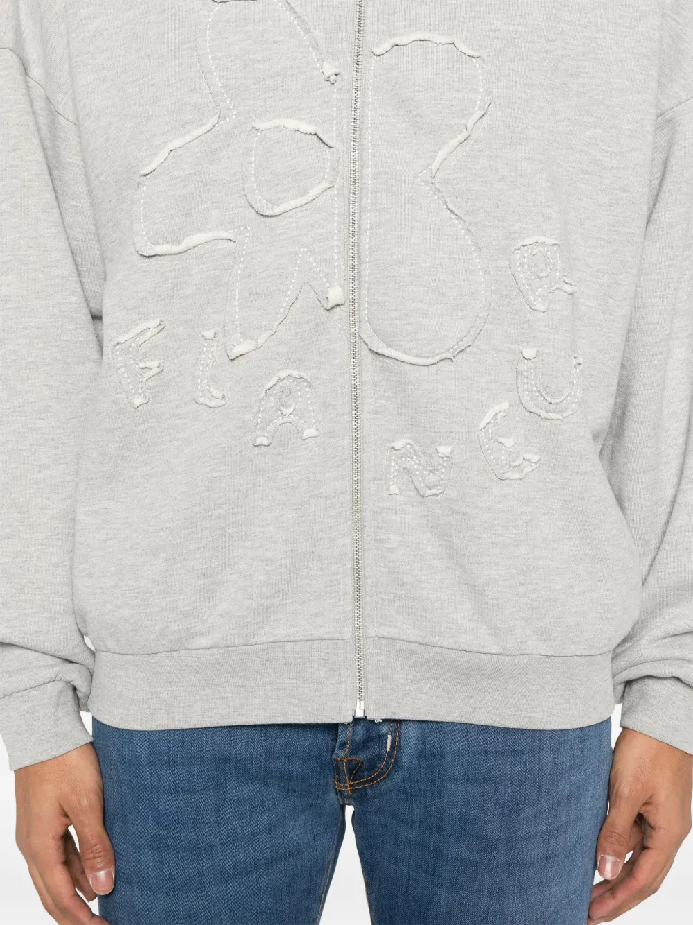 FLÂNEUR Blossom Patches hoodie Grijs