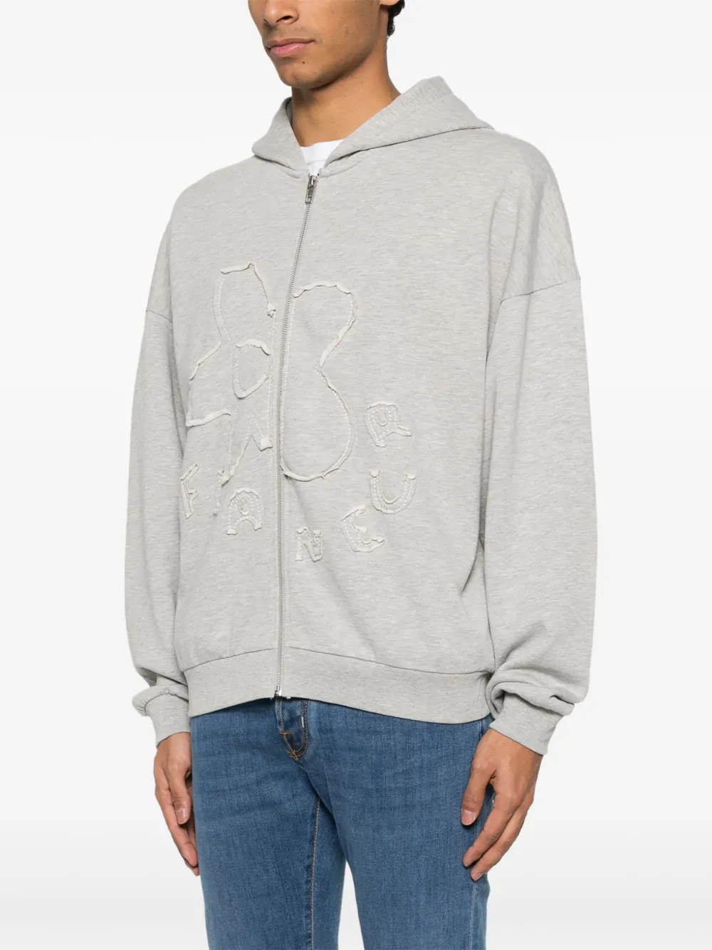 FLÂNEUR Blossom Patches hoodie Grijs