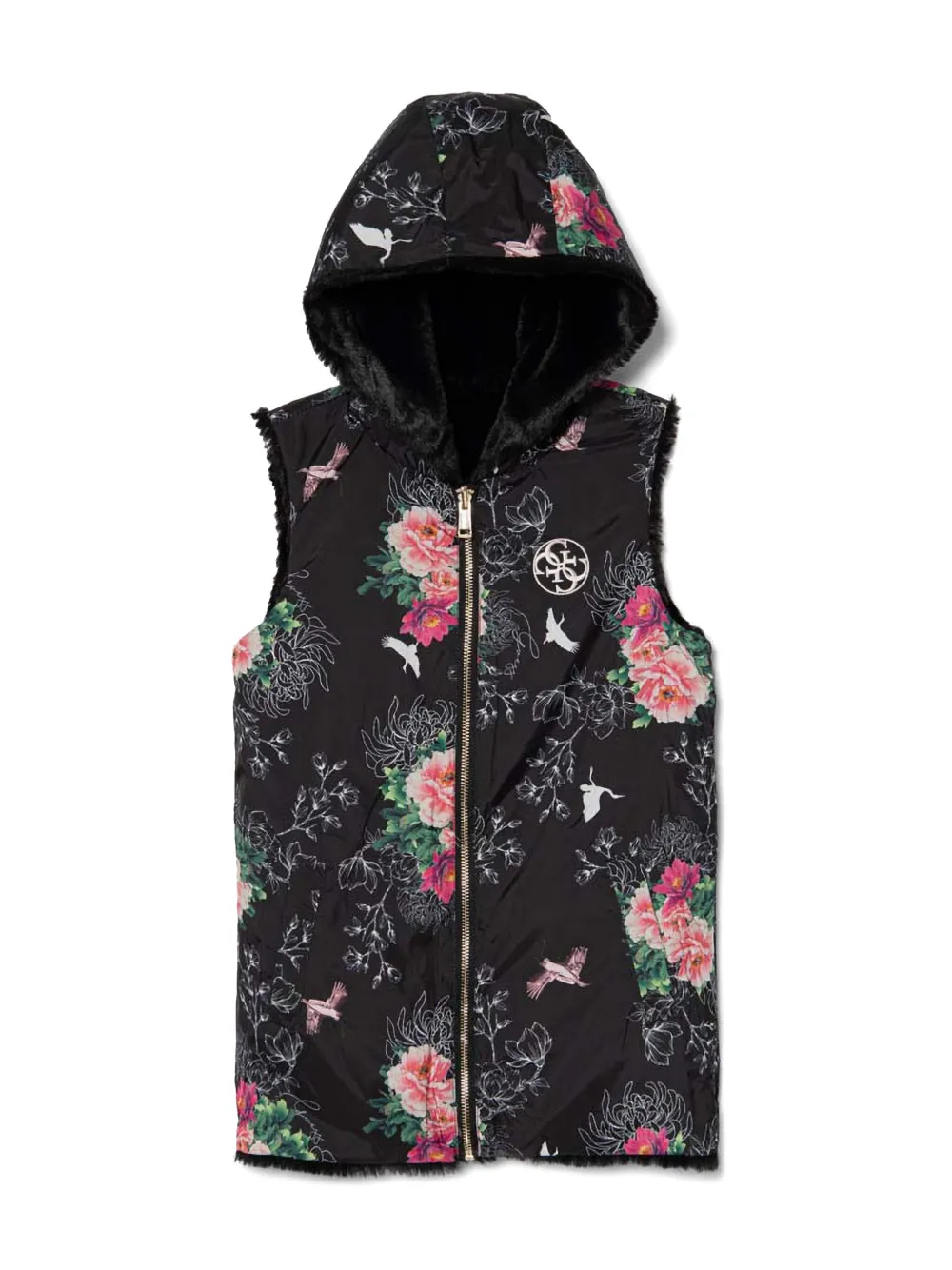 guess kids Omkeerbaar gilet Zwart